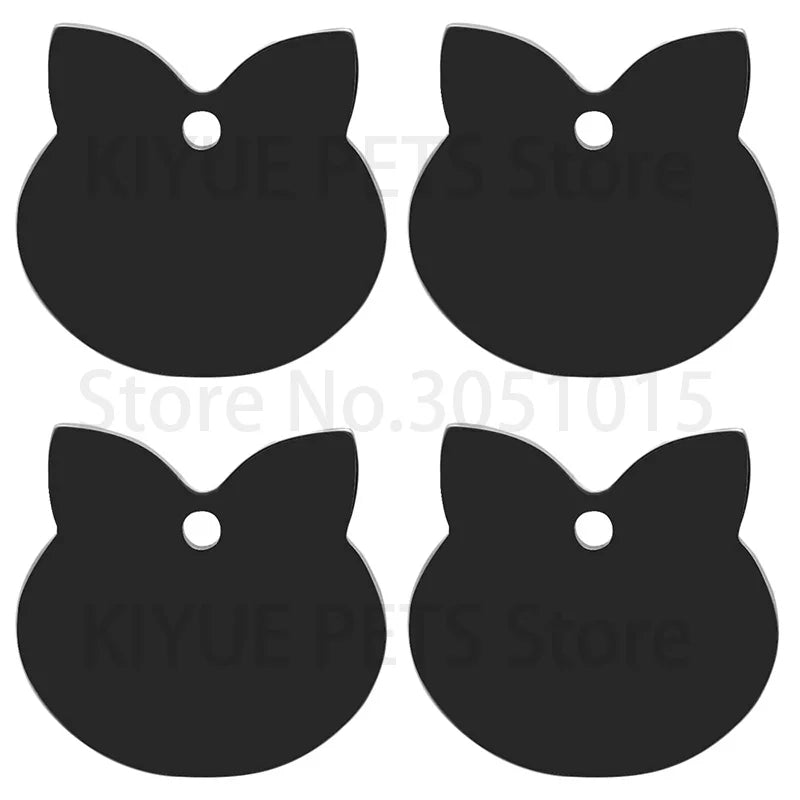 Wholesale 100pcs Personalized Dog Tag Pet ID Name Blank Customized Cat Puppy  Stainless Steel Collar Pet Accessorie Dropshipping