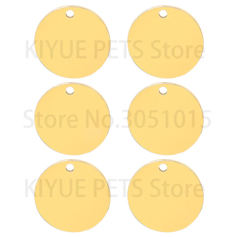 Wholesale 20pcs/lot Stainless Steel Pendant Round Blank Dog Tag Necklace Jewelry Making Key Ring Accessories