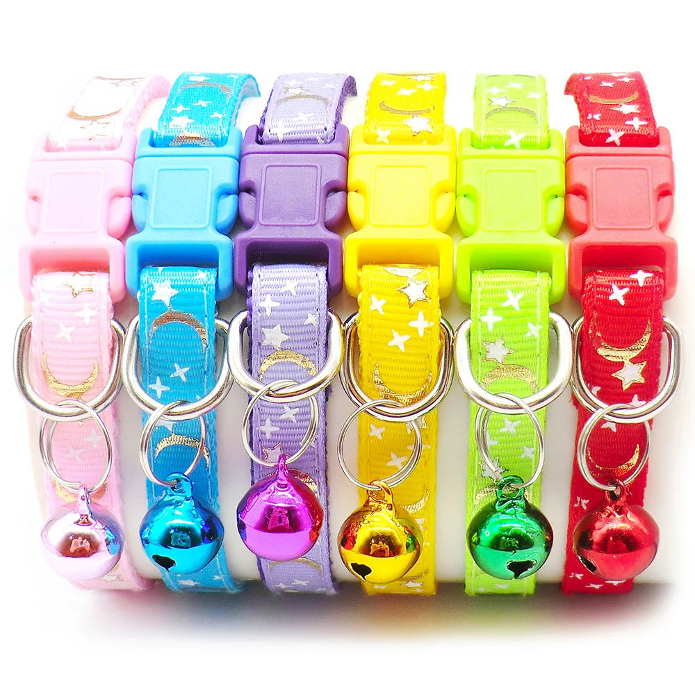 New 24Pcs  For Small Dogs Stars Moon Pet Puppy Collar Buckle Cute Personalized Kitten Leash Accessory Supplies