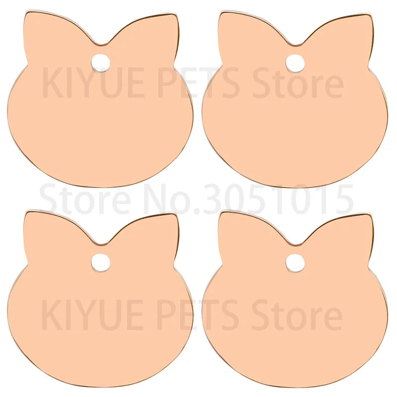 Wholesale 100pcs Personalized Dog Tag Pet ID Name Blank Customized Cat Puppy  Stainless Steel Collar Pet Accessorie Dropshipping