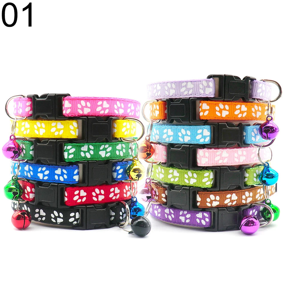 Wholesale 24PCS Cloth Material Pet Necklace Adjustable Halter Neck Strap Personality Bell Breathable Fashion Collar