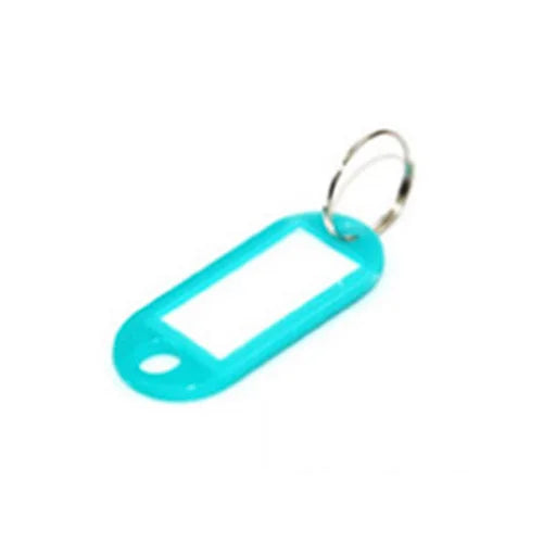 Wholesale 100Pcs ID Tag Dog Pet Plastic Keychain Key Tags ID Label Name Tags With Ring Key Chains Rings Write Name Phone Text