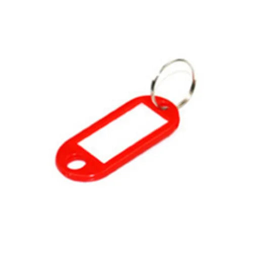 Wholesale 100Pcs ID Tag Dog Pet Plastic Keychain Key Tags ID Label Name Tags With Ring Key Chains Rings Write Name Phone Text