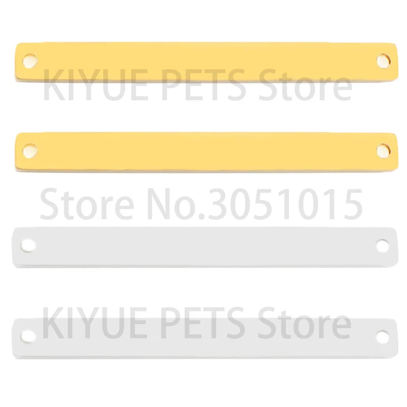 100Pcs Customized Pet Anti-lost Stainless steel Tag Personalized Engravable ID Plate  Necklace Jewelry Pendants Souvenir