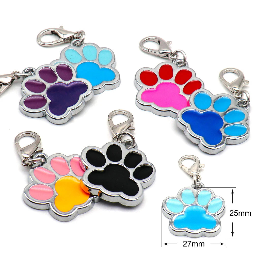 Personalized Custom 100Pcs Blank Pet ID Tag Metal Pendant Jewelry Necklace Nameplate Cat Collar Accessoires