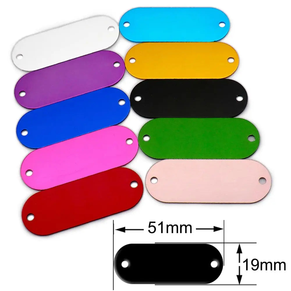 Personalized Random Mix 20pcs Aluminum Pet Dog Tag Nameplate Pedant For Cat Collar Ring Anti-Lost Accessories