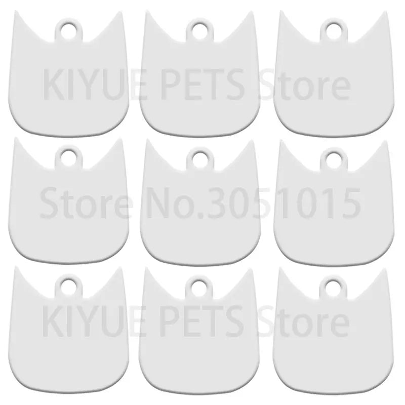 Wholesale 20Pcs Dog ID Tag Cat Shape Aluminum Personalized Blank Name Custom  Engraved Owner Phone Key Ring NO.Plate