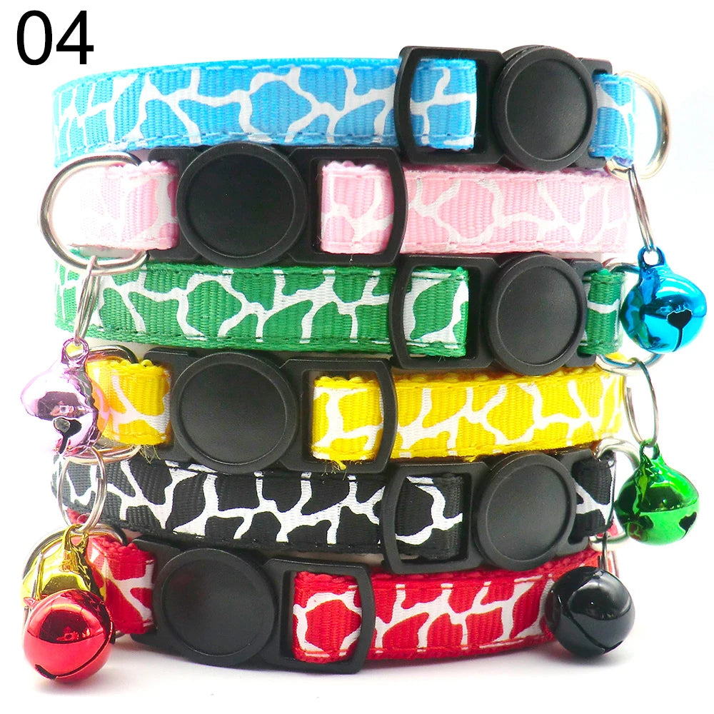 Wholesale 24PCS Oval Clasp Dog And Cat Collar Adjustable Halter Neck With Bell Necklace Personality Charm Accessories