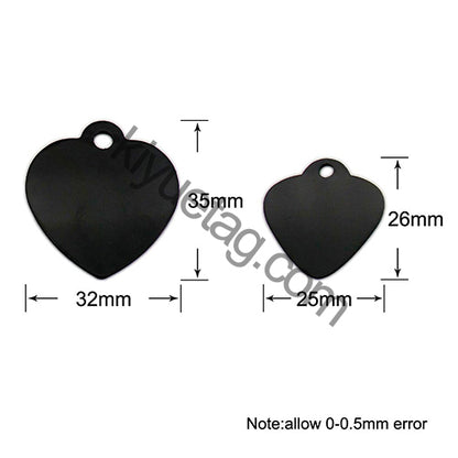 100Pcs/Set Love Dog ID Tags Aluminum Pendant